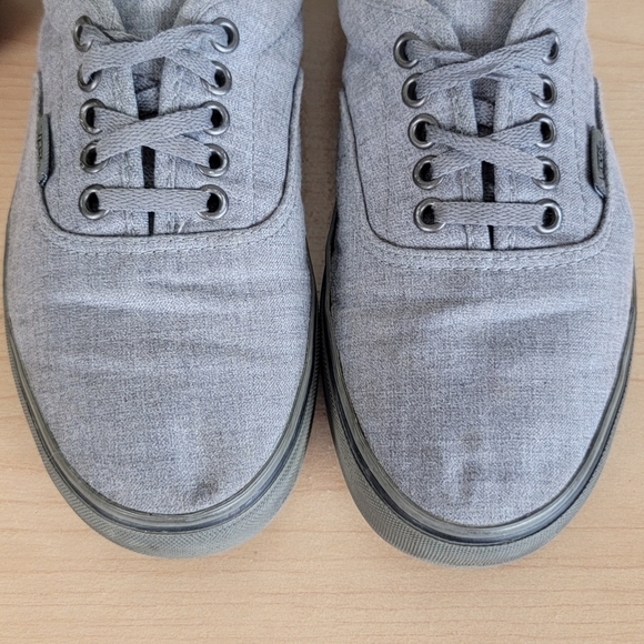 Vans 8.5 LPE Dressed Up Authentic Lo Top Smoked Pearl Gray Canvas Sneakers Shoes - Picture 6 of 15